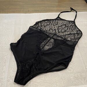 Elegant Black Lace Bodysuit